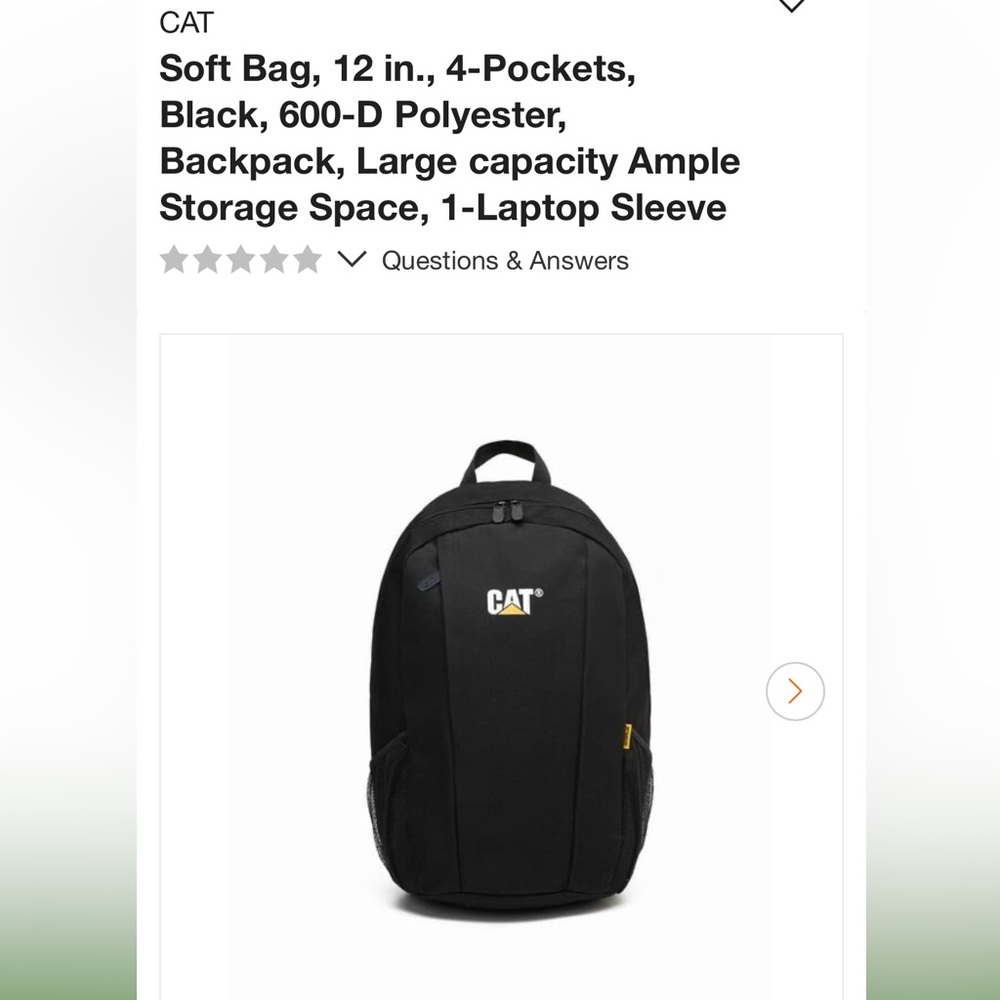 CAT Logo Backpack